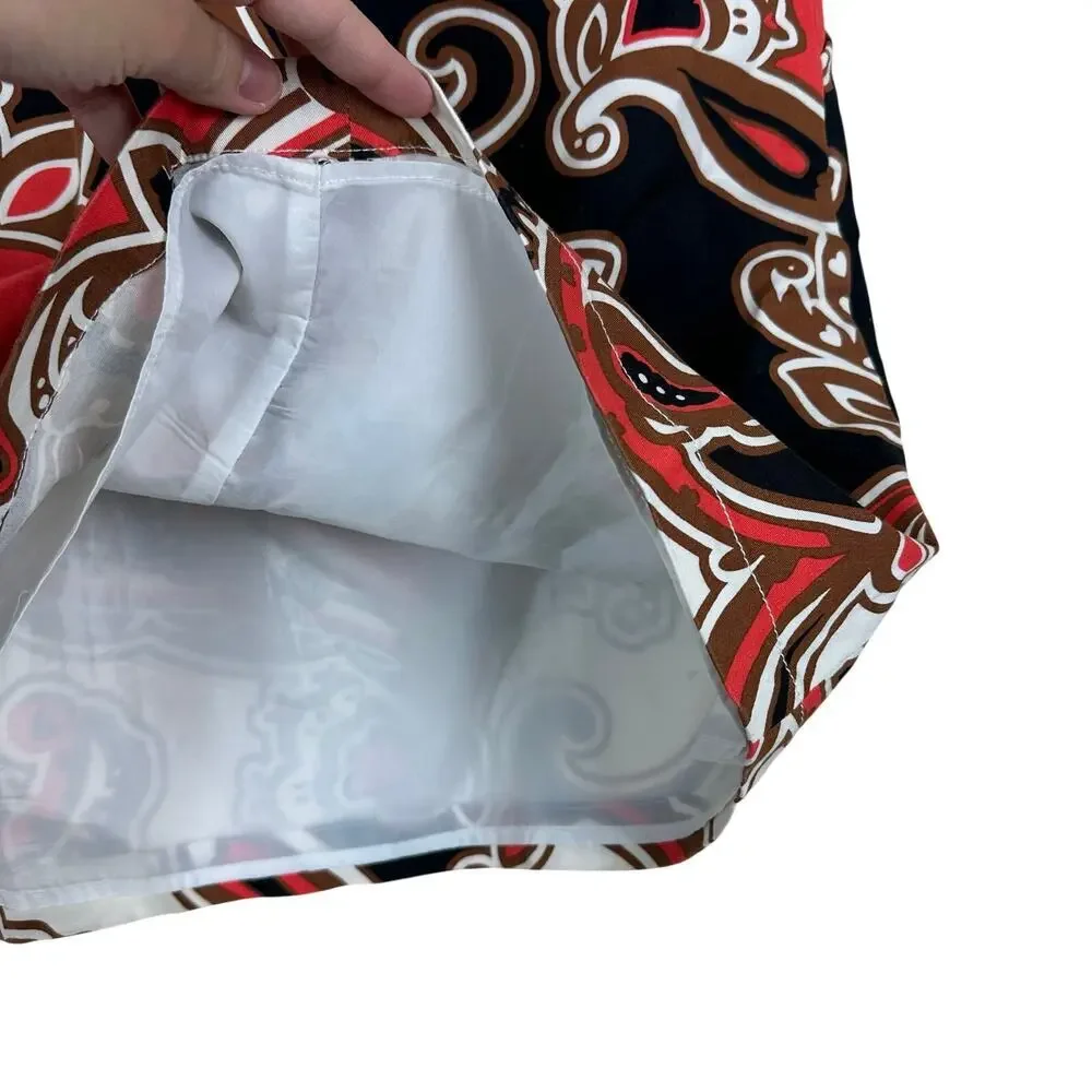 Merona‎ Y2K Paisley Print Mini Skirt Size 8 Retro Boho Festival Retro Resortwear